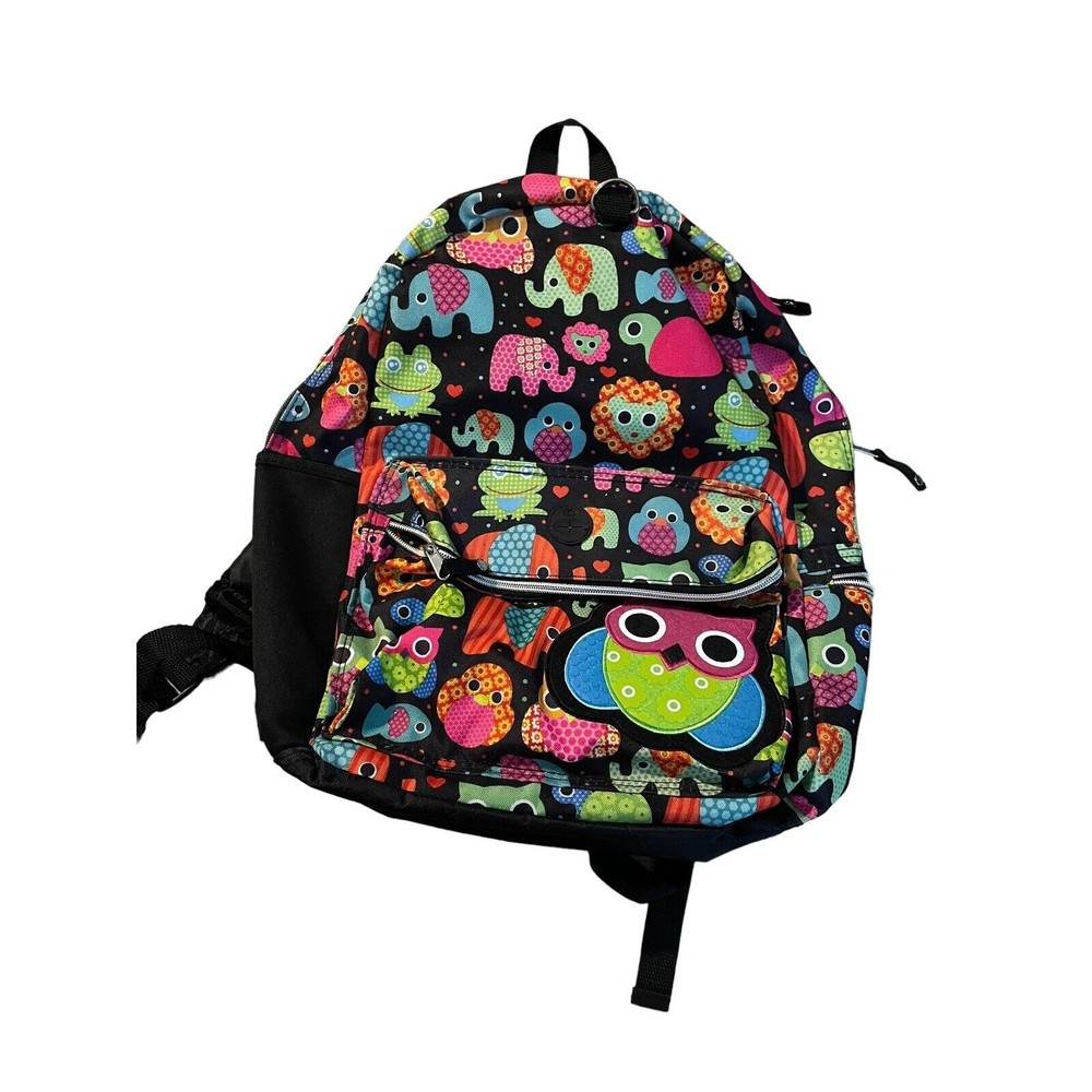 Star Point By Mojo Backpack Multicolor Owls 14x10x5”